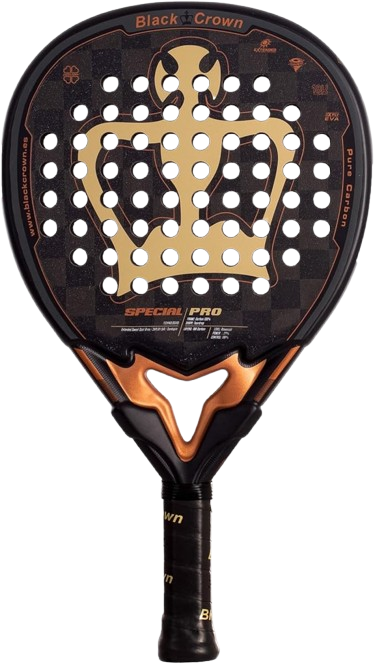 Pala de Pádel Black Crown Special Pro – Potencia y Control para Jugadores Avanzados Texto Alternativo: Imagen de la pala de pádel Black Crown Special Pro, ideal para jugadores avanzados que buscan equilibrio entre potencia y control.