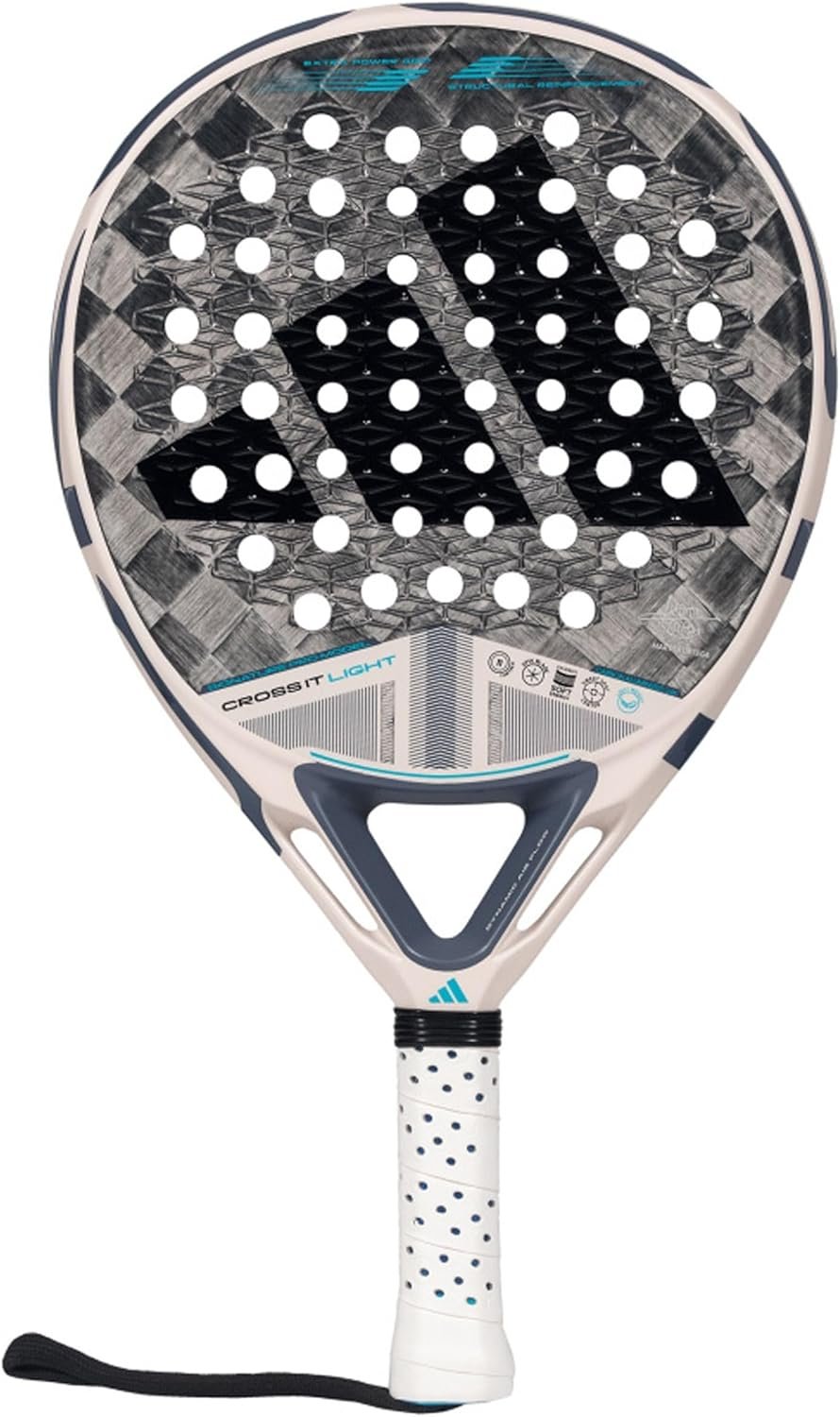 Palas de Pádel Adidas 2 Pala de pádel adidas Cross It Light 3.4, edición Martita Ortega, blanca/azul/gris