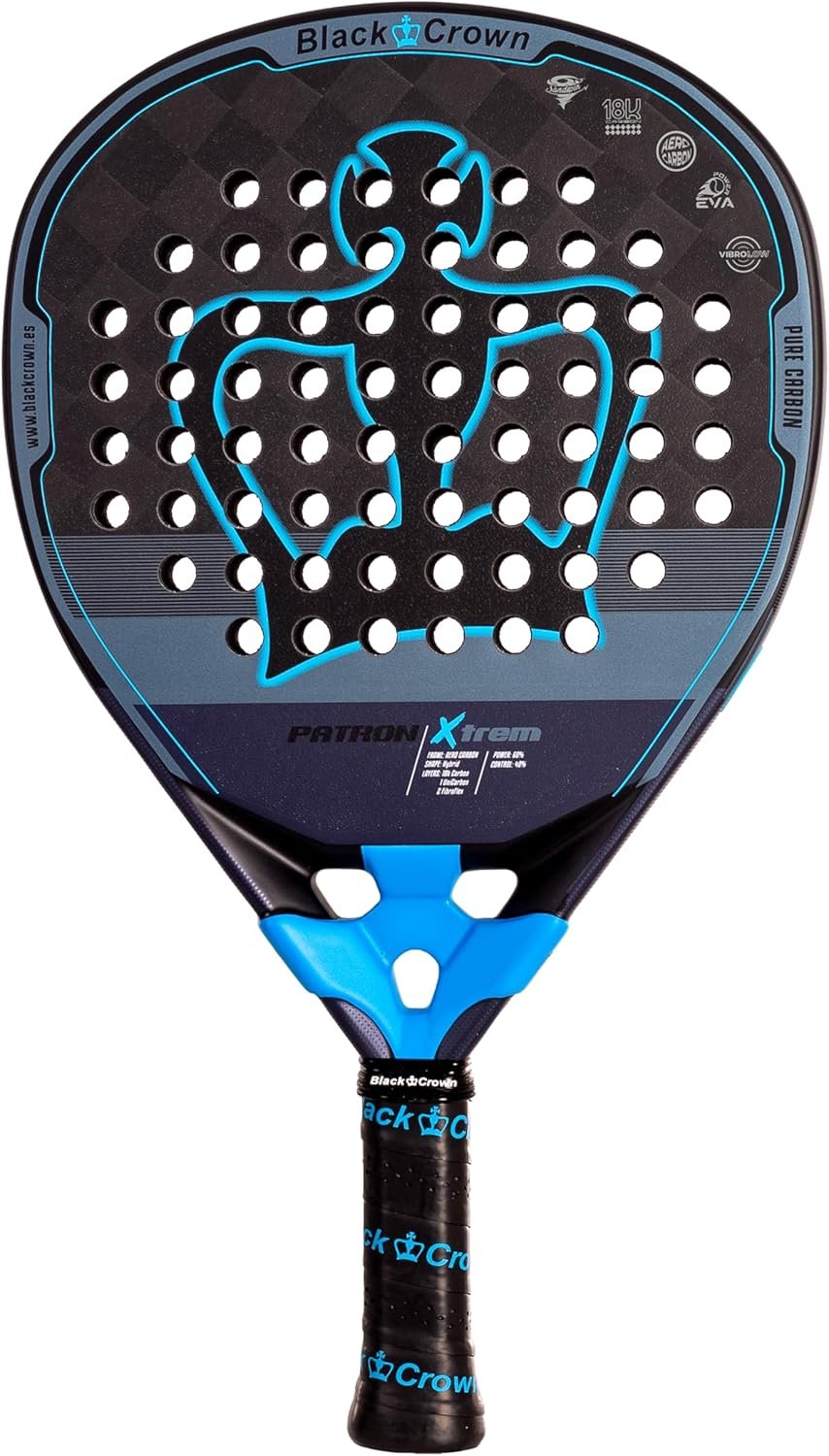 Pala de pádel Black Crown Patron Xtrem, potencia