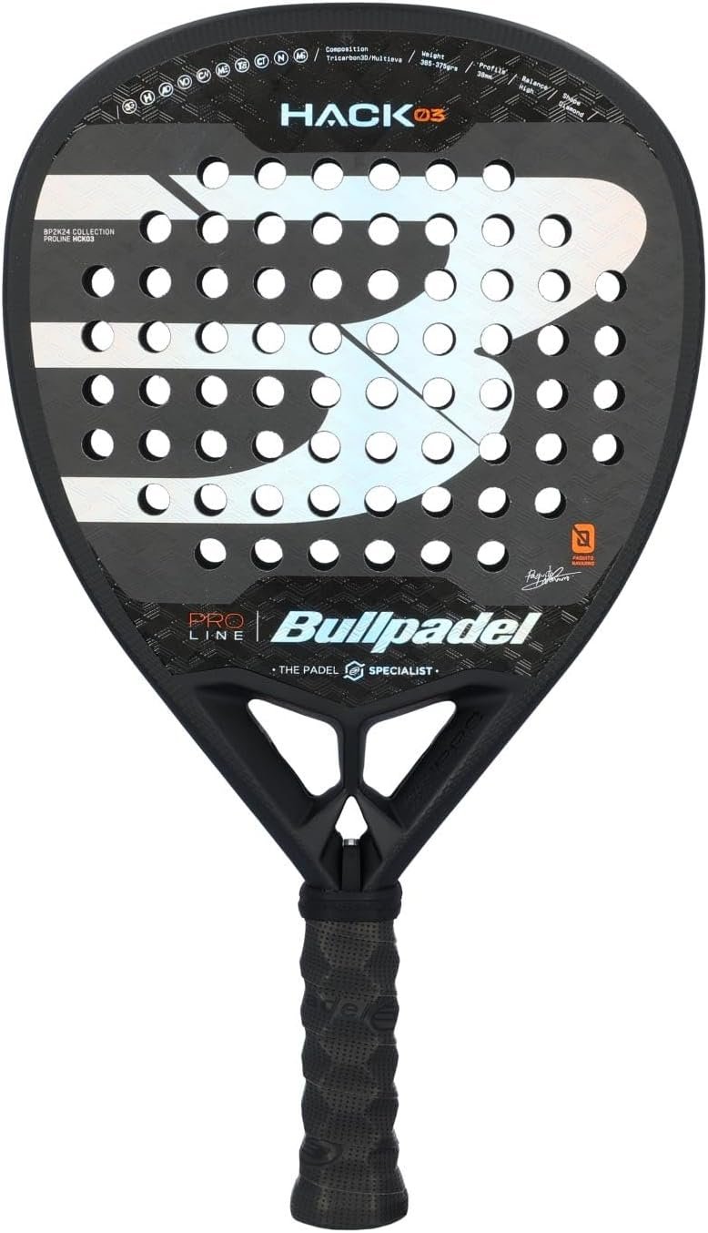 Pala de pádel Bullpadel Hack 03 24, edición Paquito Navarro